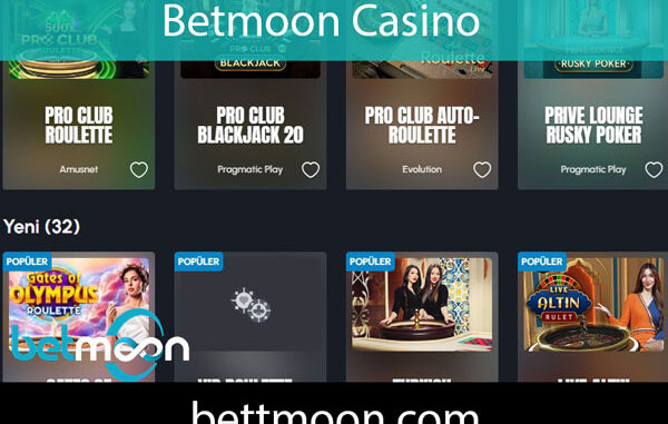 Betmoon casino sağlayıcılarıyla güvenilirliğini ortaya koymaktadır.